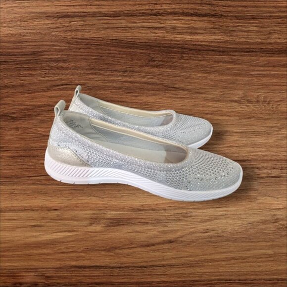 Easy Spirit Womens size 6M Glitz Skimmer Slip-On silver comfort sole walking - Picture 1 of 6